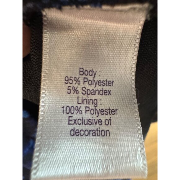 Jennifer Lopez Blue Snake Print Ruched Dress Women L Polyester Blend 3/4 Sleeve - Picture 3 of 4